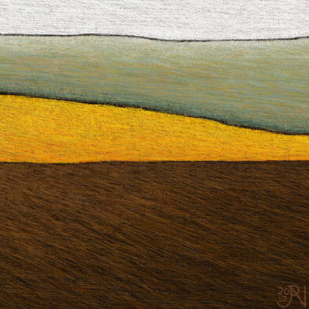 Burnt Field with Distant Canola - Detail